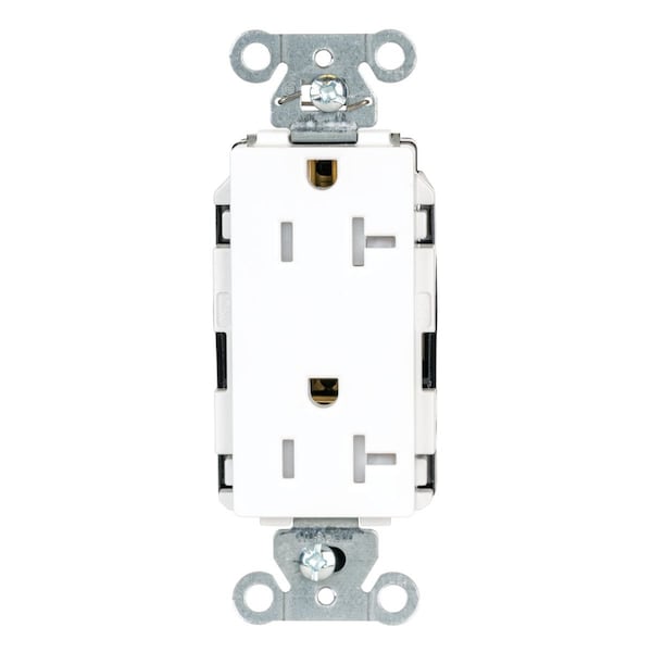 Hubbell Receptacle, 1 hp, 125V AC, NEMA 5-20R - DR20STWTR