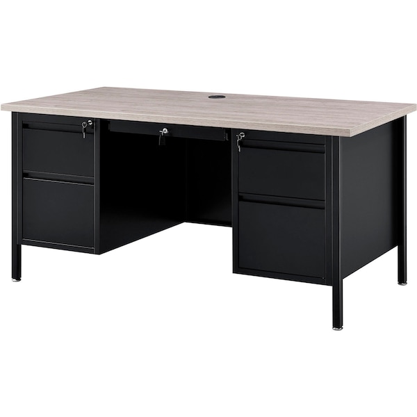 Interion By Global Industrial Teacher's Desk, 30 in D X 30-1/2 in H, 60 in W X - 695632GY