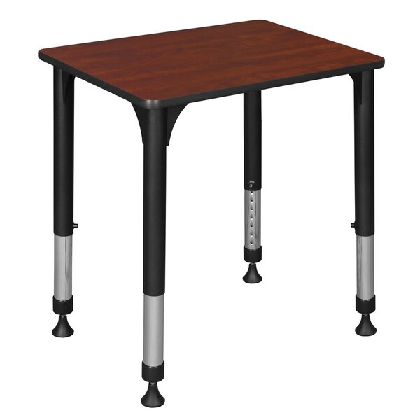 Regency Rectangle School Desks, 18 D X 23-34 H, 26 W X Wood, Metal, Cherry - RSD18526CH