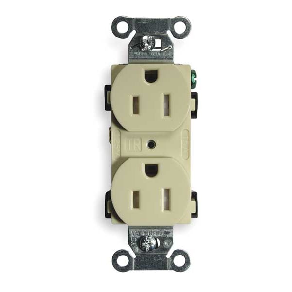 Hubbell 15A Duplex Receptacle 125VAC 5-15R IV - CR15ITR