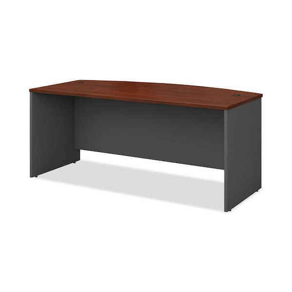 Bush Series C Collection 72W Bow Front Desk, 36.13 in D X 29.88 in H, 72" W X - WC24446