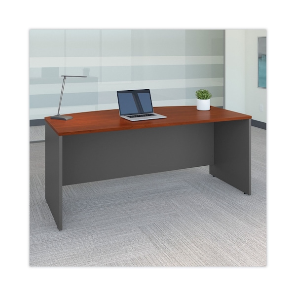 Bush Series C Collection 72W Bow Front Desk, 36.13 in D X 29.88 in H, 72" W X - WC24446