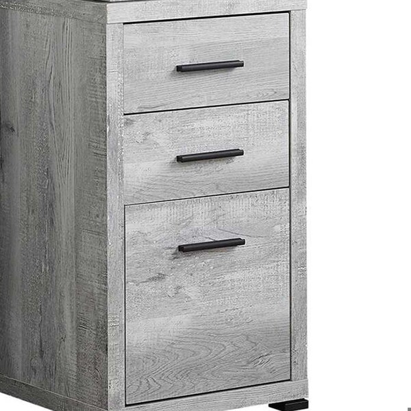 Homeroots 29 in. Grey Reclaimed Wood Particle BoardHollow Core & MDF Computer Desk - 333522
