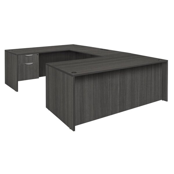 Regency Legacy U-Desks, 106 D X 29 H, 71 W X Wood, Ash Grey - LUD7135AG
