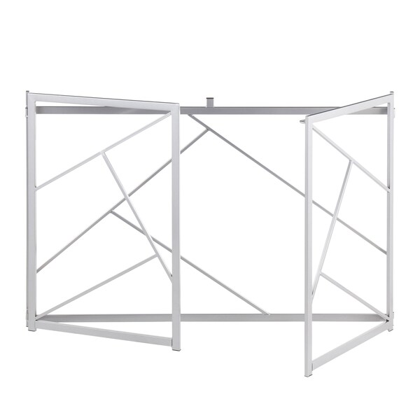 Lumisource Folia Desk in Silver Metal and Black Wood - OFD-FOLIA SVBK