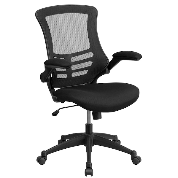 Flash Furniture Black Desk, Chair, Cabinet Set - BLN-CLIFCHPX5-BK-GG