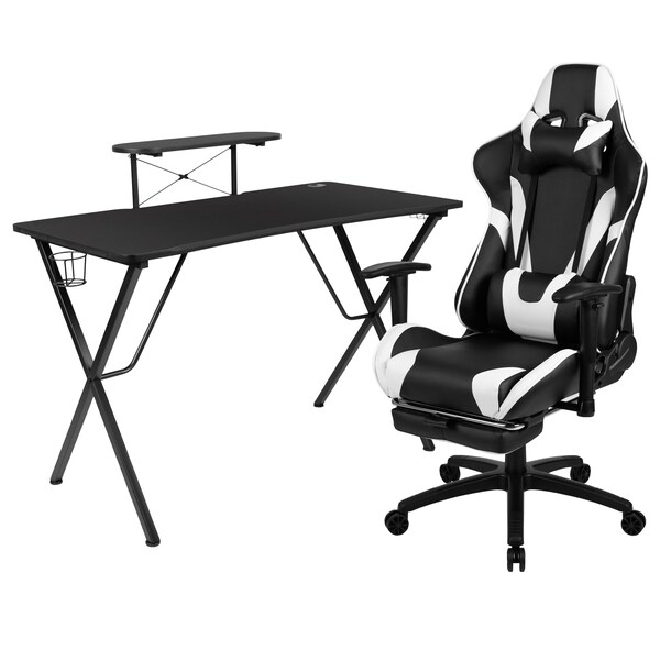 Flash Furniture Black Gaming Desk and Chair Set - BLN-X30RSG1031-BK-GG