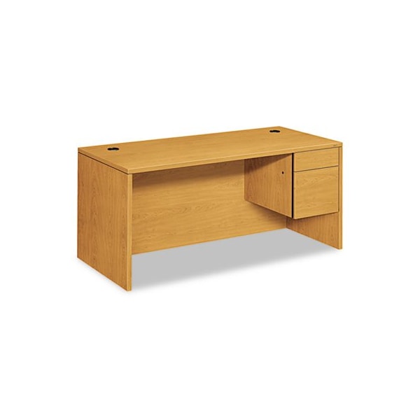 Hon HON, 10500 SERIES inLin RIGHT 3/4 HEIGHT PEDESTAL DESK, 66W X 30D X 29.5H, HARVEST - 10583RCC