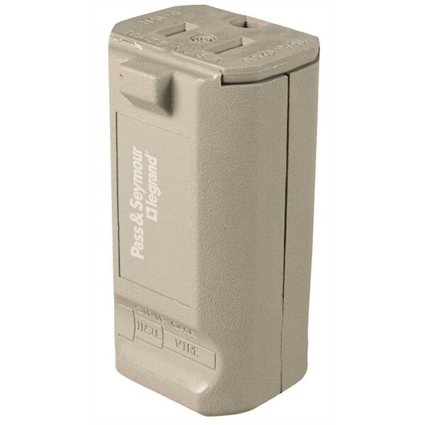 Legrand Pass & Seymour MaxGrip M3 15 Amp 125-Volt NEMA 5-15R Straight Blade Connector, Gray - PS5969GRY