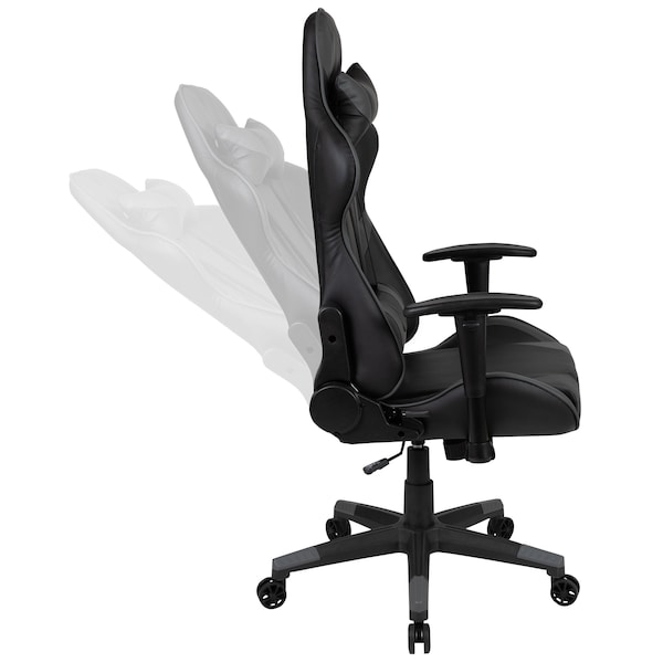 Flash Furniture Black Gaming Desk-Cup Holder/Reclining Chair Set - BLN-X20RSG1031-GY-GG