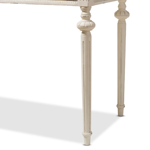 Baxton Studio Marquetterie Oak and Whitewash Writing Desk - 134-7191