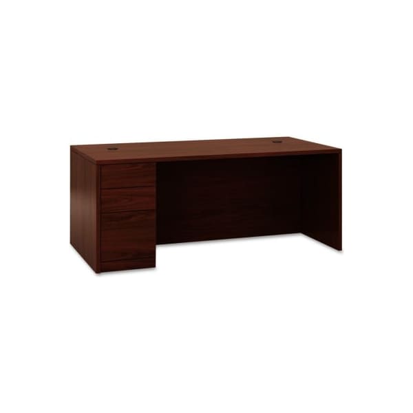 Hon HON Wood Desk - Full Height Left Pedestal - 66inW x 30inD x 29-1/2inH - Mahogany - 10500 Series - HON105896LNN