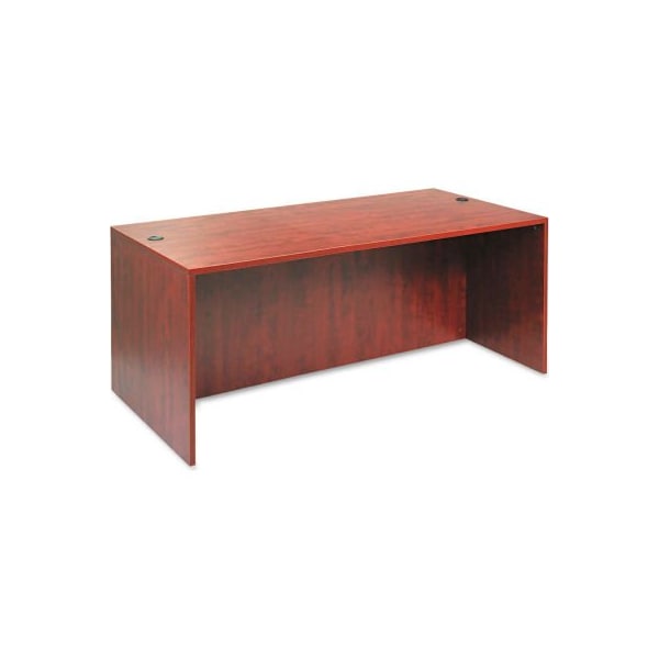 Alera Alera Desk Shell with Straight Front - 71inWx35-1/2inDx29-1/2inH - Med Cherry - Valencia Series - ALEVA217236MC
