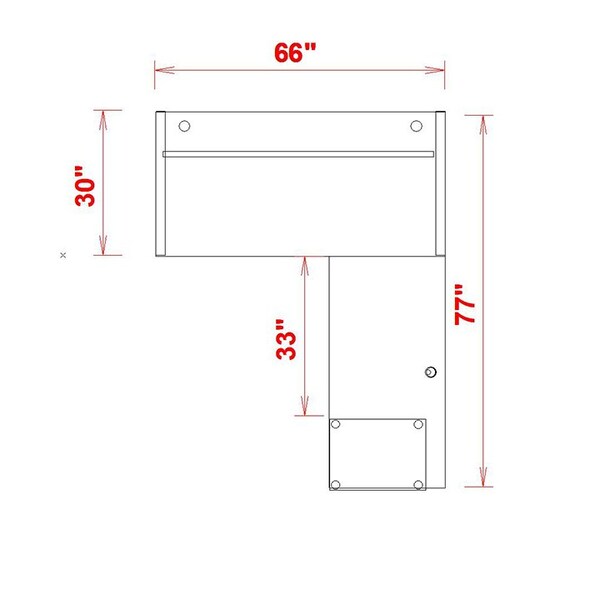 We'Re It Connect It L-Shaped Desk, 77 in D X 30 in H, 66 in W X Thermally Fused Laminate - DI66304824L1BBF-BS-WNB