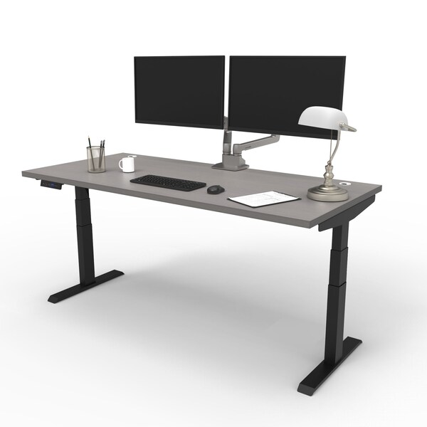 We'Re It Electric Sit Stand Desk, 46.25 H, 30 W X Laminate wood, metal, Black, Sarum Twill - VL23BLK7230-8827
