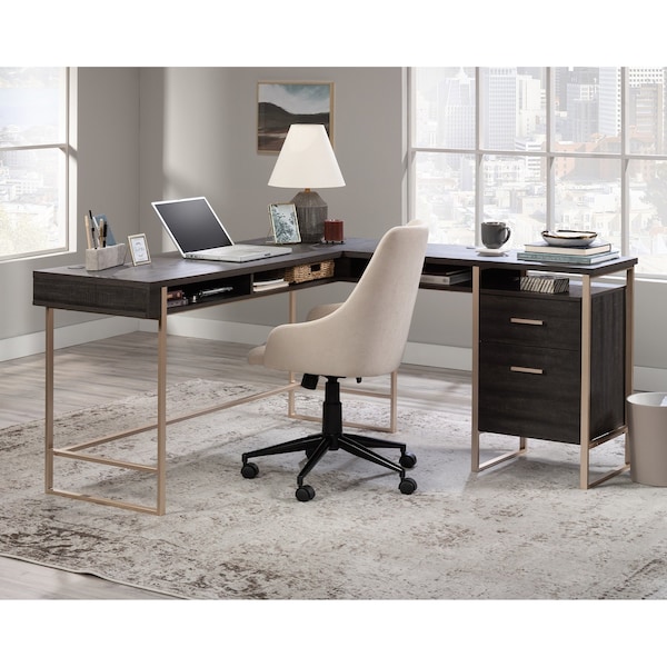 Sauder 60.08 in D X 30.08 in H, 60.08 in W X Engineered wood, Metal - 433372