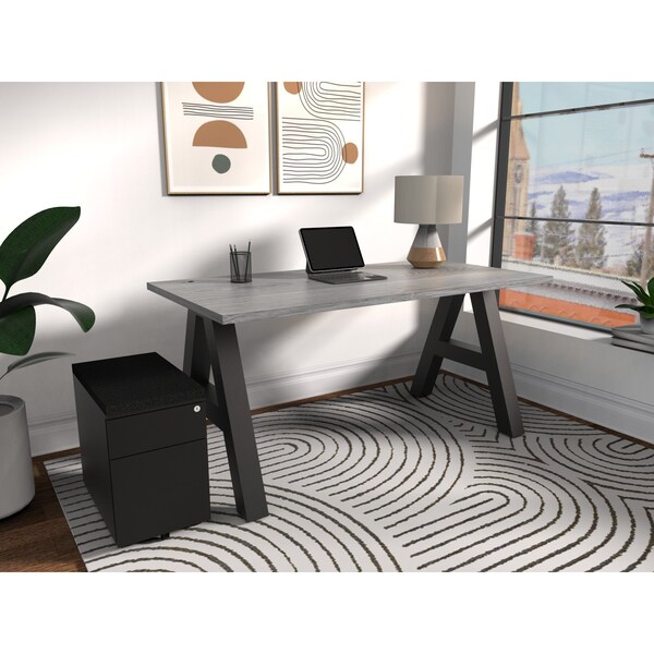 We'Re It A-Frame Writing Desk W/ Modesty Panel, 30 in D X 30 in H, 72 in W X Laminate - AF7230-MOD-GO