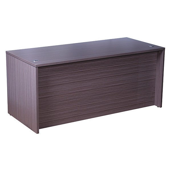 Boss Desk Shell Desk Shell, 60"W x 30"D, Driftwood, 30 in D X 29 1/2 in H, 60 in W X Driftwood - N103-DW