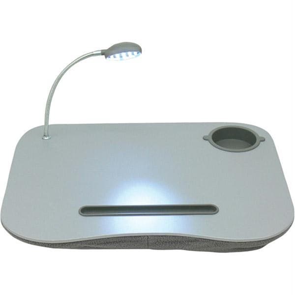 Qvs Laptop Desk With Built-In Cushion-LED Light And Cup Holder - - LD-LED