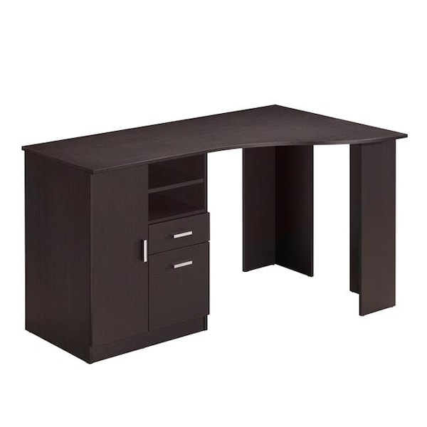 Techni Mobili Techni Mobili RTA-8408-ES Classic Office Desk with Storage; Espresso - RTA-8408-ES