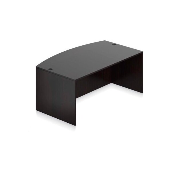 Gec Offices To Go Wood Desk with Bow Front - 71"- Espresso - SL7141BDS-AEL
