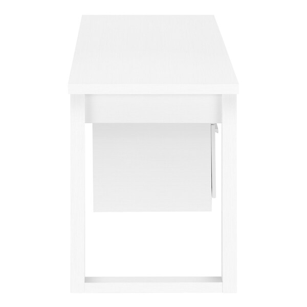 Monarch Specialties Computer Desk, Home Office, Laptop, Left, Right Set-up, Storage Drawers, 48"L, Work, Laminate, White - I 7690