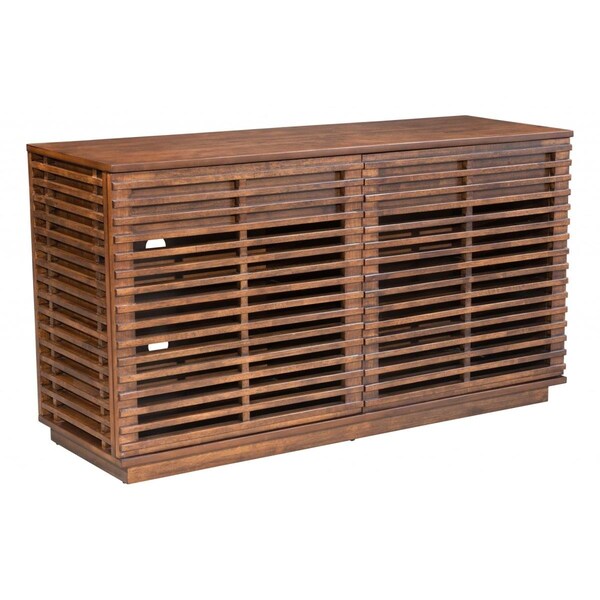 Homeroots 30.4 x 54.2 x 18.9 in. Linea Walnut Credenza - 396550
