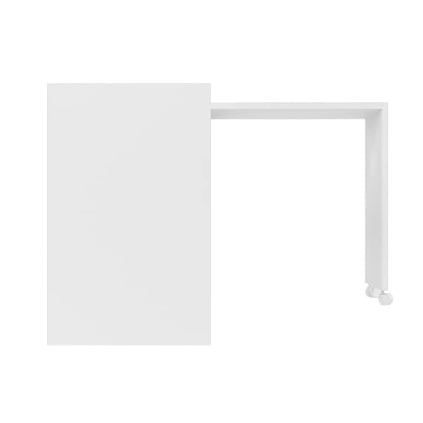 Manhattan Comfort Nested Desk Nested Desk, Swivel feature, White, 18.11" D X 32.09" H, 47.24" W X High Quality MDP - 33AMC6