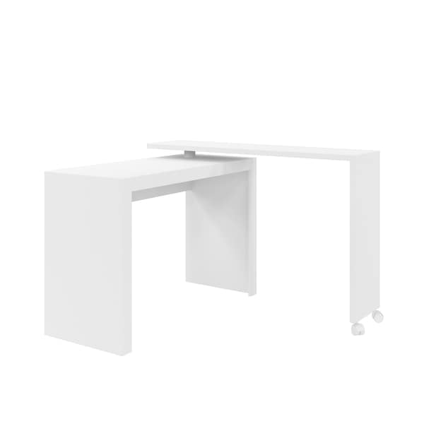Manhattan Comfort Nested Desk Nested Desk, Swivel feature, White, 18.11" D X 32.09" H, 47.24" W X High Quality MDP - 33AMC6