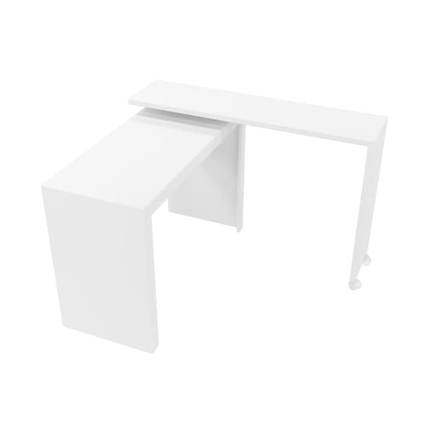 Manhattan Comfort Nested Desk Nested Desk, Swivel feature, White, 18.11" D X 32.09" H, 47.24" W X High Quality MDP - 33AMC6