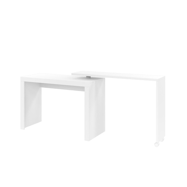 Manhattan Comfort Nested Desk Nested Desk, Swivel feature, White, 18.11" D X 32.09" H, 47.24" W X High Quality MDP - 33AMC6