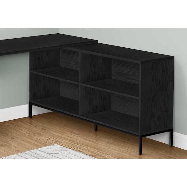 Monarch Specialties Computer Desk, Home Office, Corner, Storage Drawers, 60 in.L, L Shape, Work, Laptop, Black Laminate - I 7493
