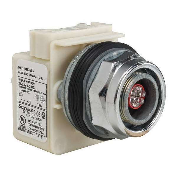 Schneider Electric Luz piloto, LED, Rojo, 24-28VAC/DC, Sin lente - 9001KP35LR