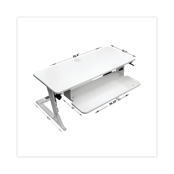 3M Desks, 23.2 in D X 20 in H, 35.4 in W X - 7100218387