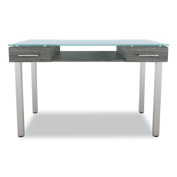 Union & Scale Desks, 23-1/2 in D X 29.5" H, 47.1" W X Glass, Gray - UN59684-CC