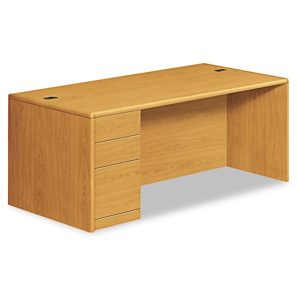 Hon Pedestal Desk Single Pedestal Desk, Full Left Pedestal, 36 in D X 29.5" H, 72" W X Harvest - H10788L.CC