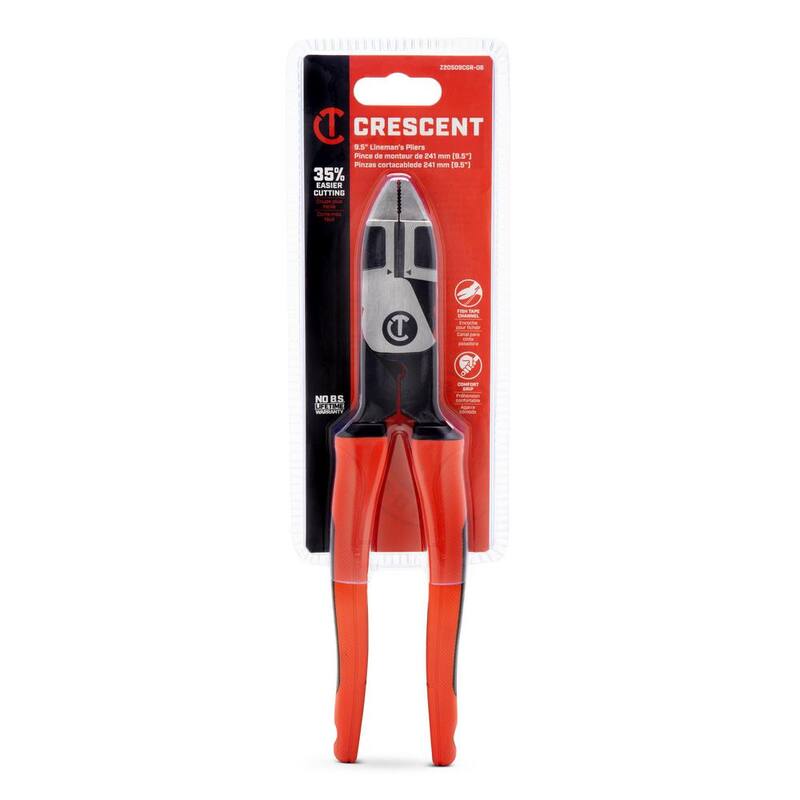 Crescent 9-1/2 in. Z2 High Leverage Linesman Pliers with Dual Material Grips - Z20509CGR-06