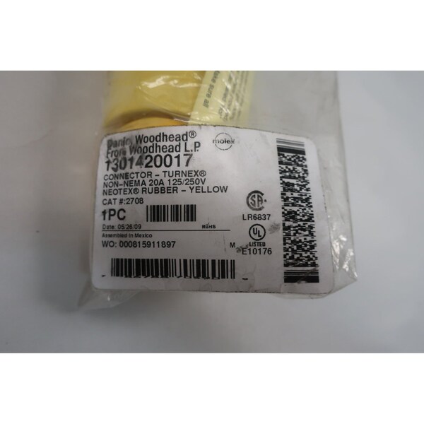 Woodhead Turnex Neotex 20A Amp 125/250V-AC Receptacle - 1301420017