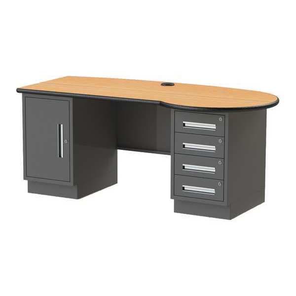 Greene Manufacturing Executive Desk Inline Executive Desk, 60"Wx78"Dx28"H, 78" D X 29" H, 60" W X - SRO-100-F-L