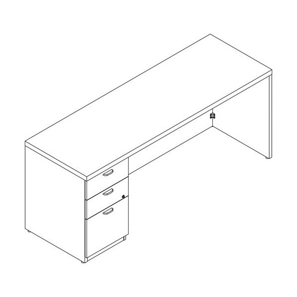 Groupe Lacasse Credenza, Straight Handle, 72inWx20inDx29-1/2inH, Niagara - LAS71DUF2072SA