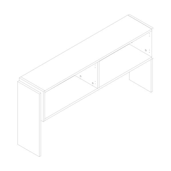 Groupe Lacasse Hutch, Adjustable Sides, Open Back, 72inWx16inDx36inH, Niagara - LASCANEA723616A