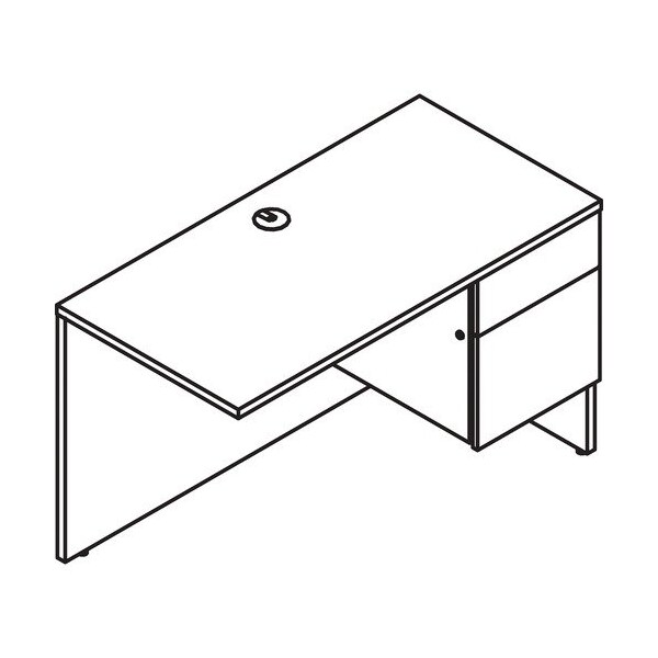 Groupe Lacasse Return, Right Exec, Linear Handle, B/F, 42inx24inx29in, Niagara - LAS4LR2442FA