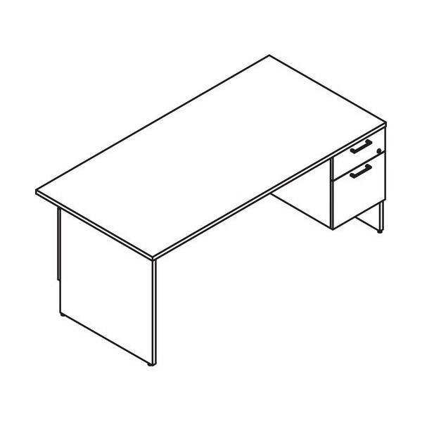 Groupe Lacasse Desk, B/F, 72inWx30inDx29inH, Hard Rock Maple - LAS31NES3072FE