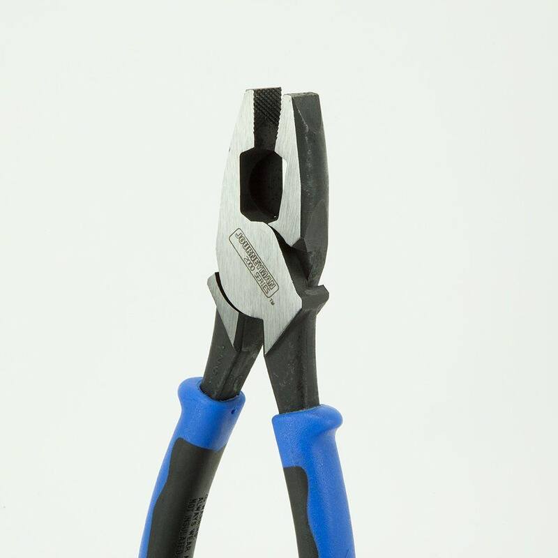 Klein Tools 9 in. Journeyman High Leverage Side Cutting Pliers for Heavy Duty Cutting - J2000-9NE