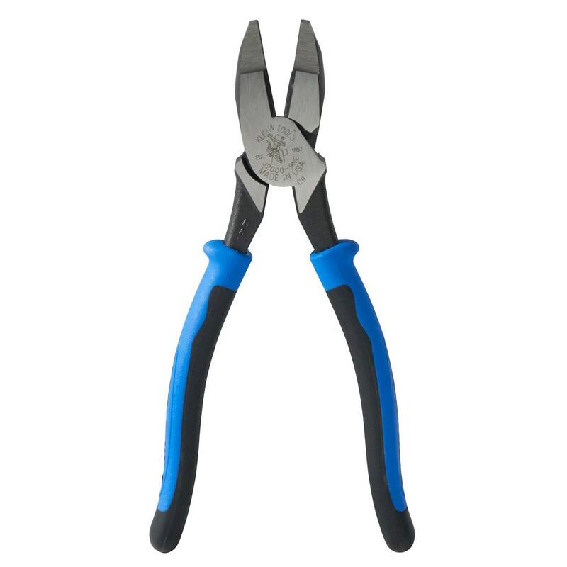 Klein Tools 9 in. Journeyman High Leverage Side Cutting Pliers for Heavy Duty Cutting - J2000-9NE