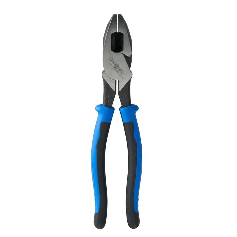 Klein Tools 9 in. Journeyman High Leverage Side Cutting Pliers for Heavy Duty Cutting - J2000-9NE
