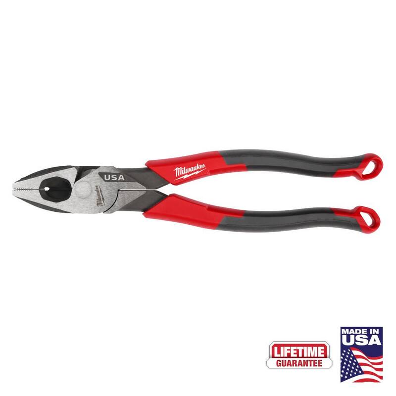 Milwaukee 9 in. Lineman's Pliers with Fish Tape Puller and Comfort Grip - MT550