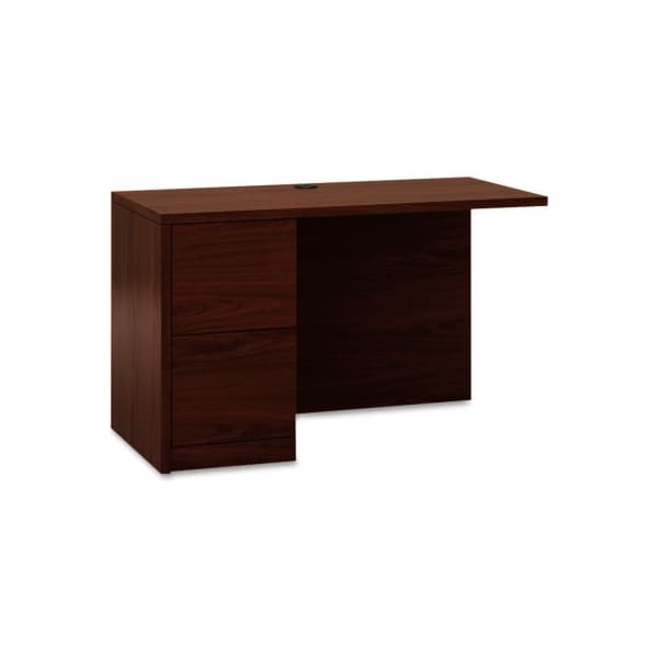 Hon HON Return Desk with Full Height Pedestal, Left - 48in - Mahogany - 10500 Series - HON105906LNN