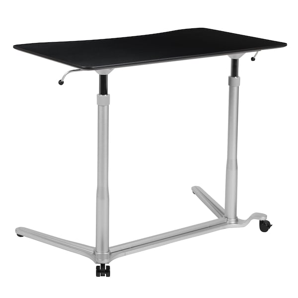 Flash Furniture Computer Desk Black Sit-Stand Computer Desk, Black - NAN-IP-6-1-BK-GG
