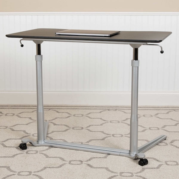 Flash Furniture Computer Desk Black Sit-Stand Computer Desk, Black - NAN-IP-6-1-BK-GG